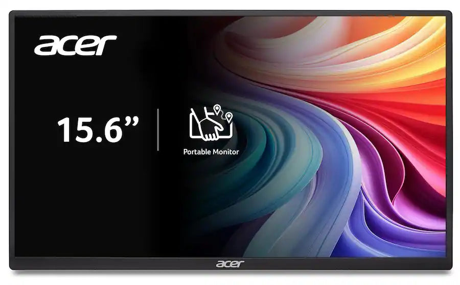 Acer - PM161Q 15.6" Portable Monitor Full HD 1920x1080 IPS USB-C HDMI Refurbished - Black