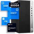 HP - Refurbished Excellent - ProDesk 600G4 Tower Desktop PC, Intel Core i7-8700 up to 4.6GHz, 32GB DDR4 RAM, 1TB SSD, USB WiFi, DVDRW, Win11 Pro - Black