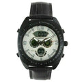 Timetech - Men's Sport Analog/Digital Multifunction Leather Watch - Gray