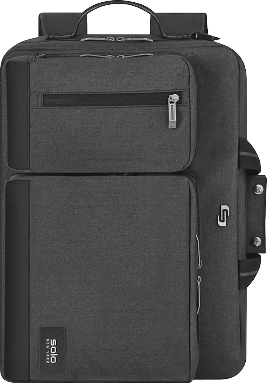 Solo New York - Duane Hybrid Briefcase Backpack for 15.6" Laptop - Gray