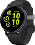 Garmin - vívoactive 5 GPS Smartwatch 42 mm Fiber-reinforced polymer - Slate Aluminum and Black - (2023)