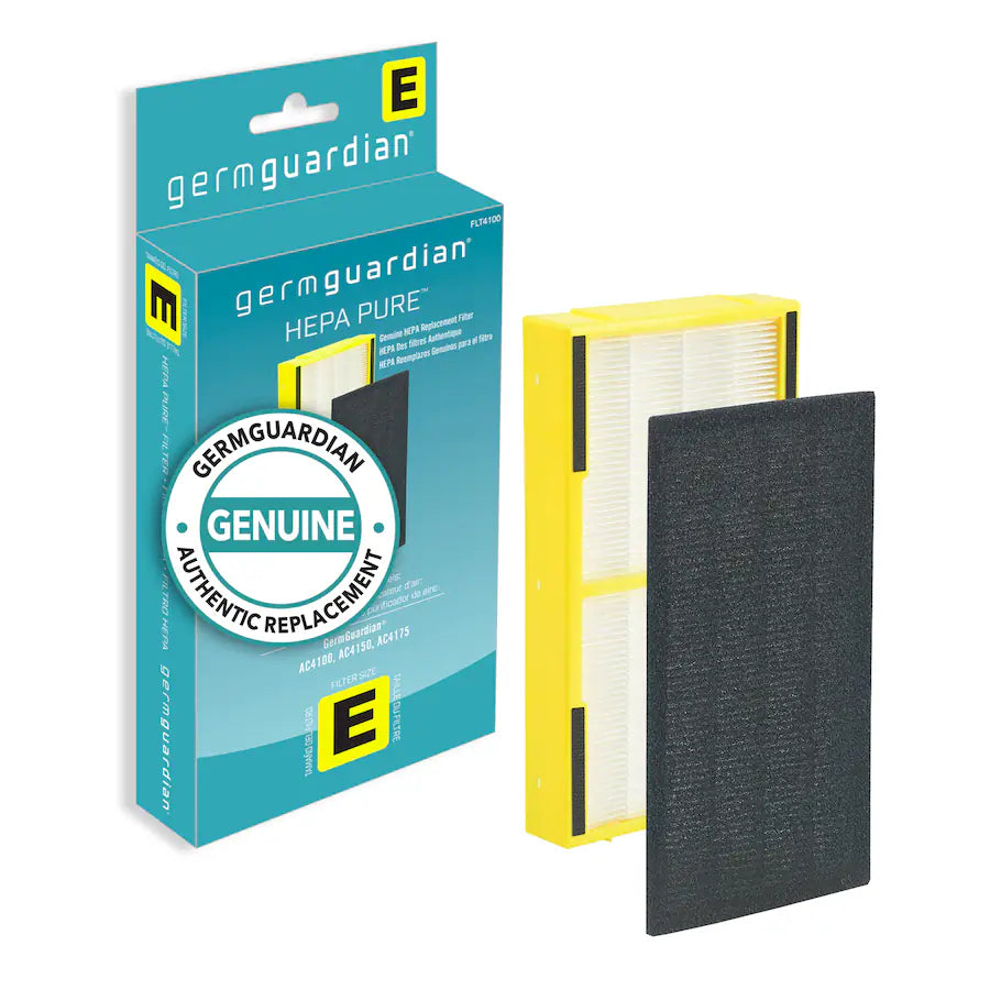Genuine HEPA Pure Replacement Filter E for GermGuardian Air Purifier Model AC4100 - Black/White