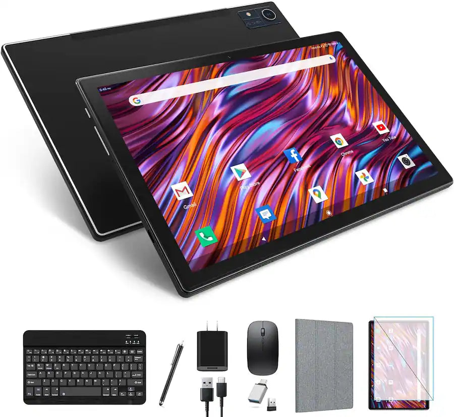 MEIZE - Latest 2026 Android 14 Tablet, 128GB+24(8+16 Expand)GB/512GB Expandable, Octa-Core Tablet with