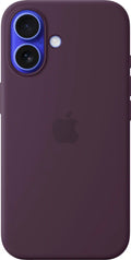 Apple - iPhone 16 Silicone Case with MagSafe - Plum